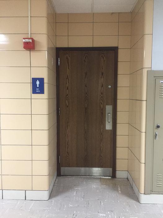 A bullet was discovered in the boys bathroom on the second floor at the intersection of the A and D hallway.