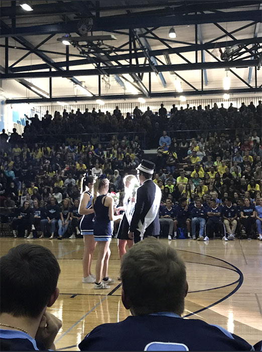 Students perform at the Homecoming Assembly.