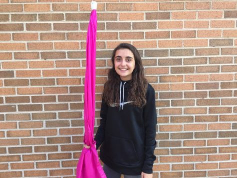 Freshmen Kylie Thiel is a committed member of the DGS color guard. 