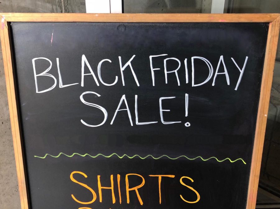 Black Friday sale sign.