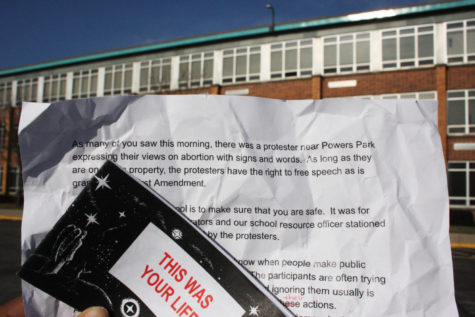 Anti abortion demonstrators protest outside of DGS