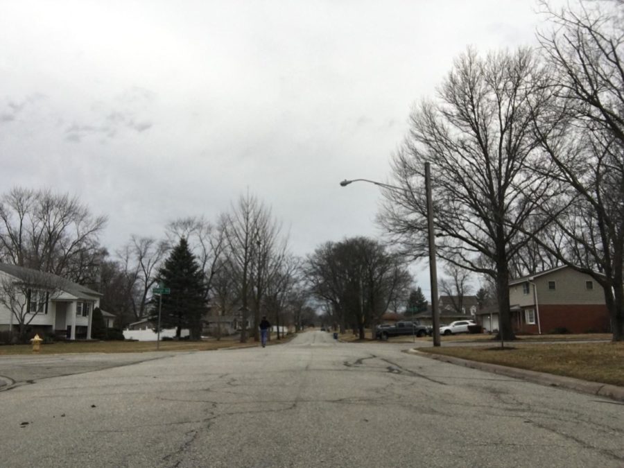 The suburban recreation of the cover art on Good At Falling, the debut album from The Japanese House.