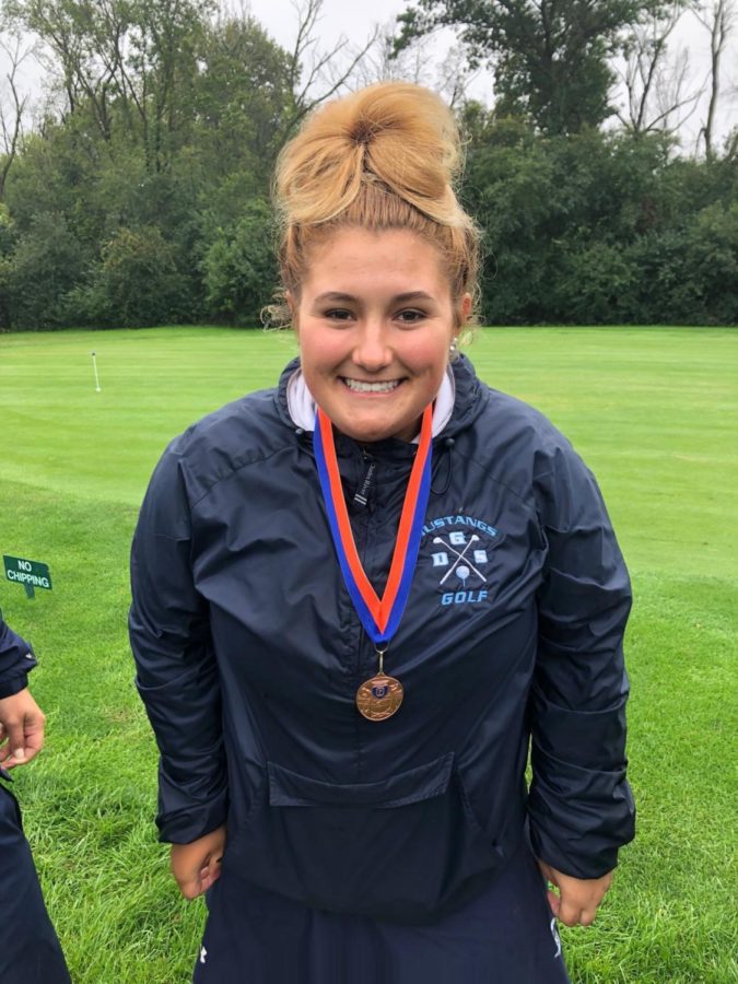 Senior Alina Brindza became an all-conference golfer earlier this year.