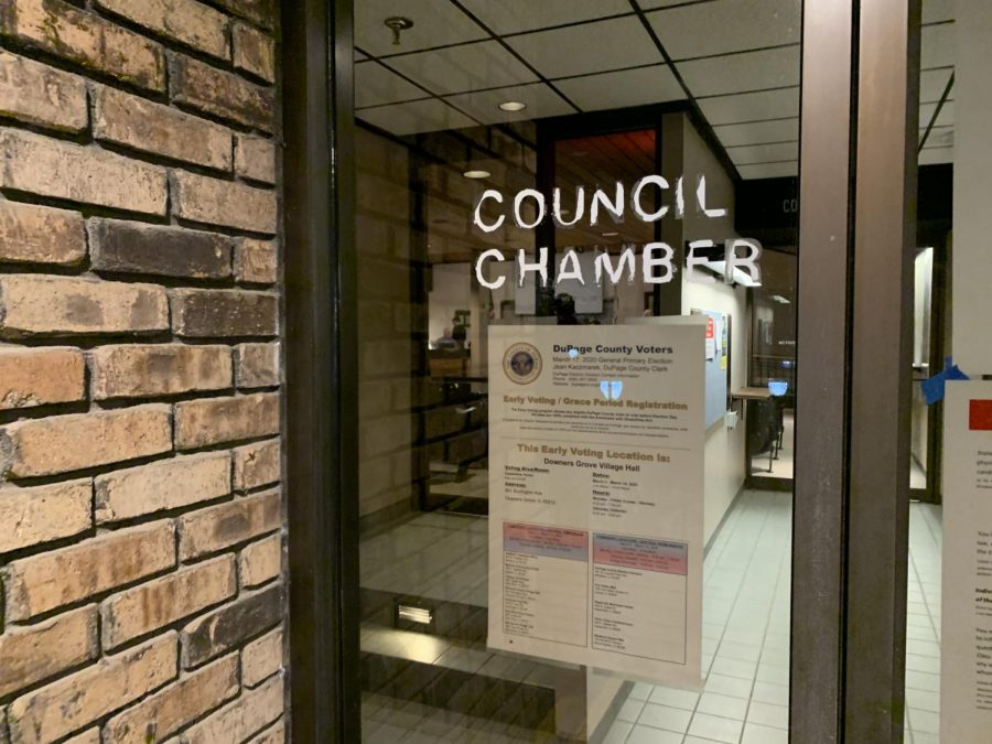 The Downers Grove Village Council convenes for its March 3, 2020, meeting.