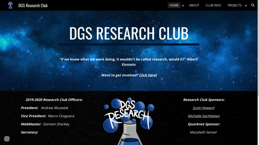 DGS Research Club offers students the opportunity to conduct their own long-term research projects. 