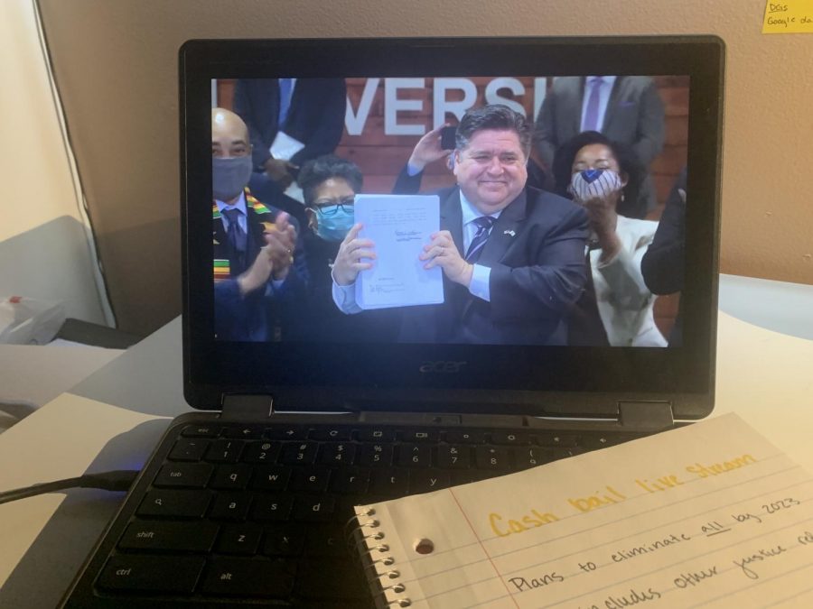 Governor+J.B.+Pritzker+directly+after+signing+the+bill+that+pledges+to+end+cash+bail+as+well+as+introduces+other+acts+of+criminal+justice+reform.