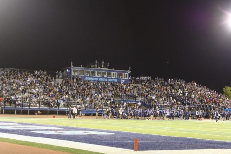 The packed home stands during the fourth quarter of the Downers Grove North v. Downers Grove South football game on Sep. 10. 