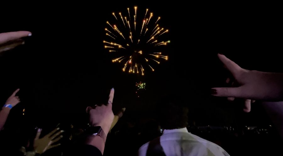 Students concluded the space-themed homecoming dance with a firework show.