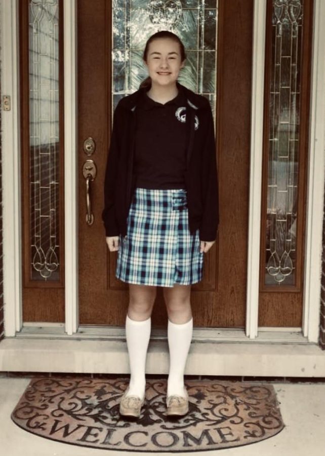 Junior Sarah LeTourneau attended Our Lady of Peace Catholic school. 