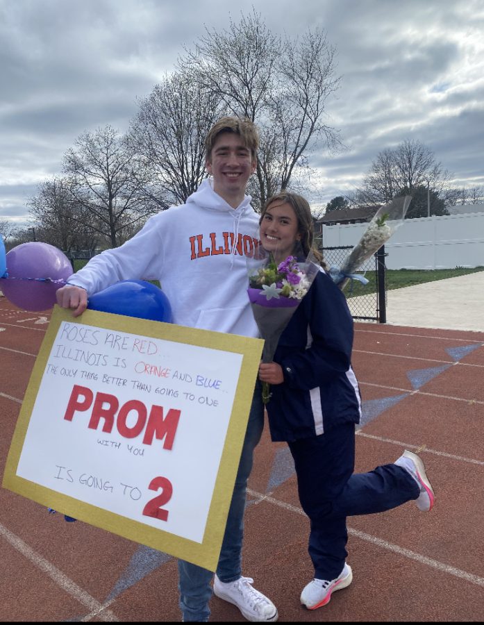 Elise gets promposal brought to her outside the girls senior night. 