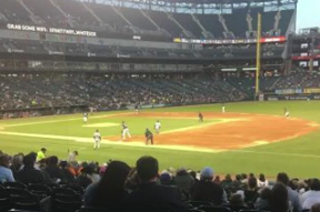 The White Sox playing a home game at Guaranteed Rate Field.
