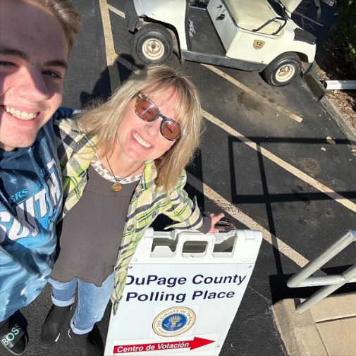 DGS senior votes with his mom for the first time. 