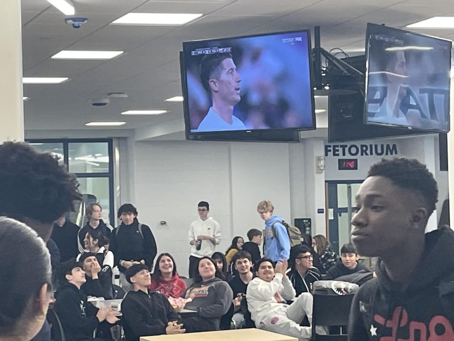 DGS students watch The World Cup live during their free periods