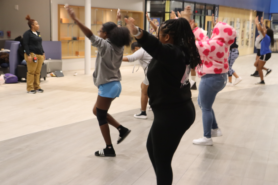 DGSs Royalty Steppers practice, perform and compete African percussive dance. 