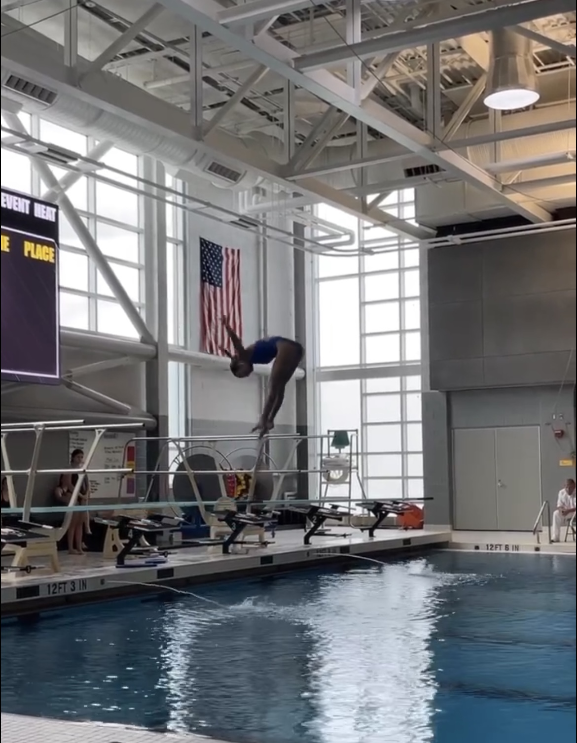 Sophomore Elle Enriquez flips her way through a meet against Hinsdale South.