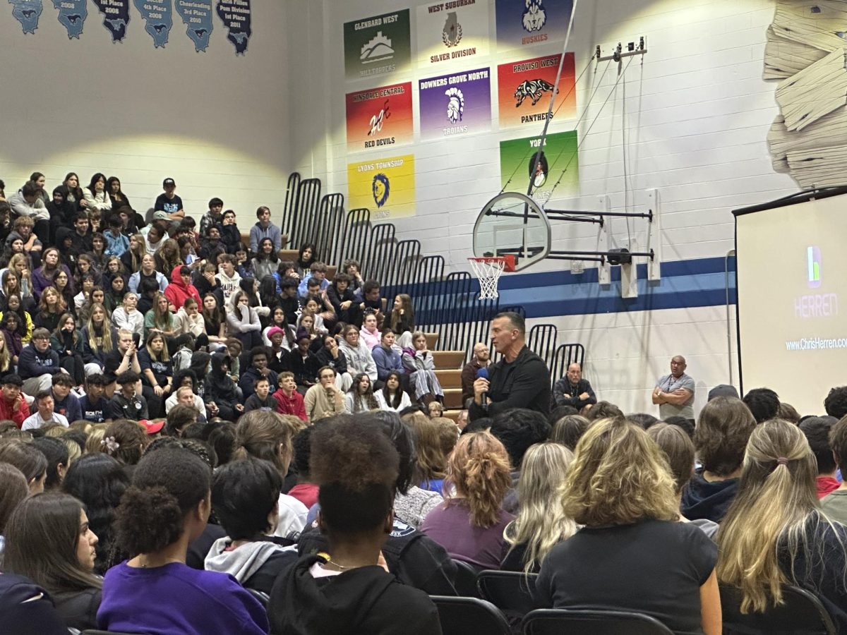 Motivational speaker and former basketball player Chris Herren gives a speech as DGS. 
