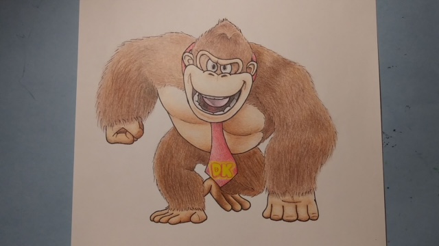 Drawing of Donkey Kong from "The Super Mario Bros. Movie."