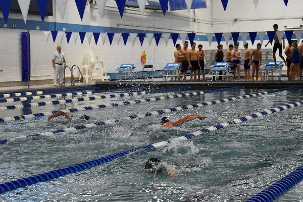 The DGS boys swim and dive team won their meet against Morton High School on Jan. 19. DGS swimmers competed in all JV and varsity events, as well as divers competing in the diving events.