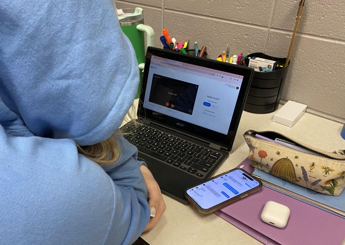 Students tuned in to Google Meets from home for attendance check-ins in each of their classes. 