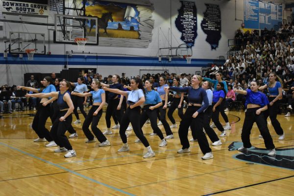 The DGS Orchesis company performed one of their dances at the spirit week assembly.