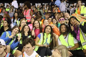 The junior student section during the second quarter. 