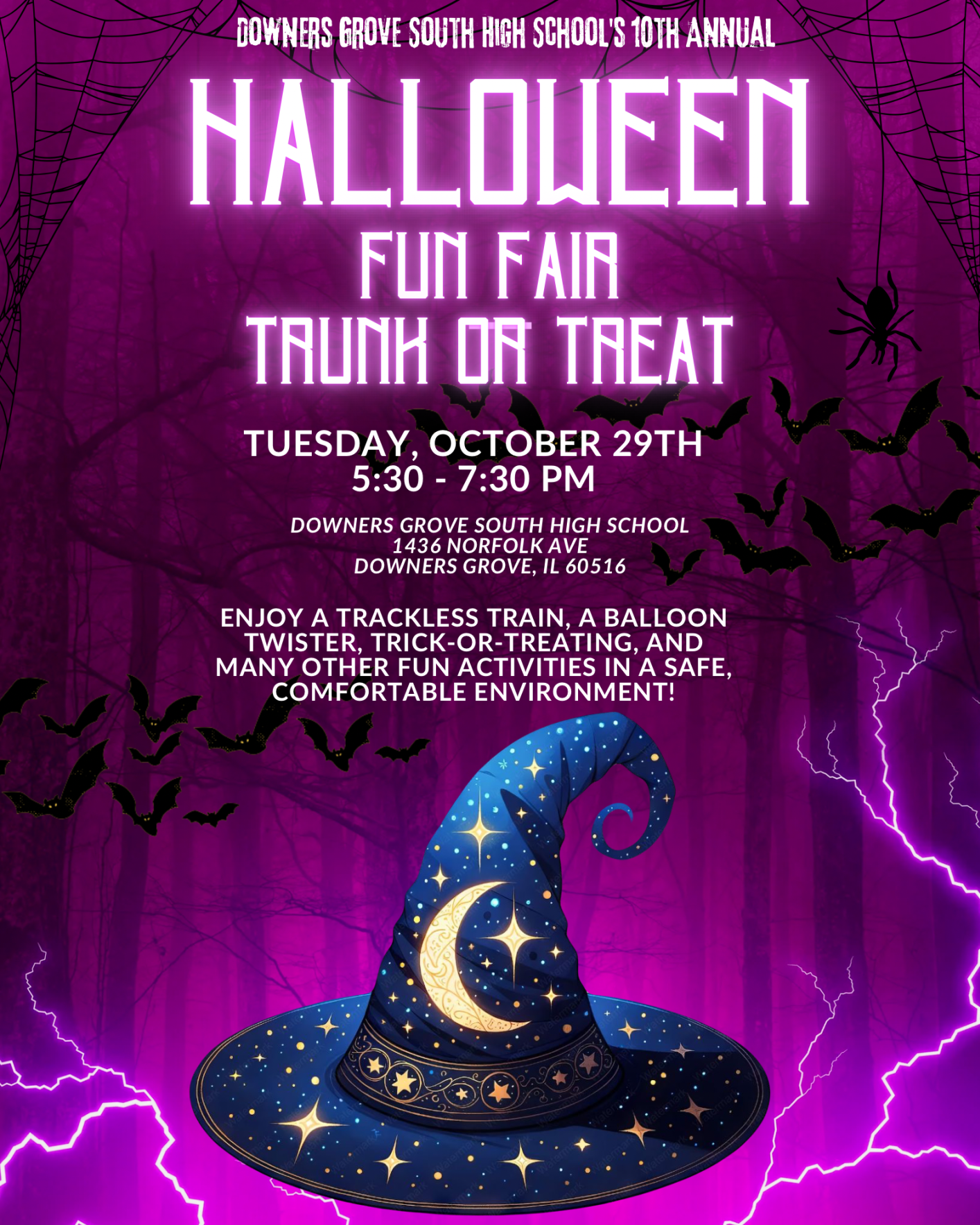 Trunk-or-treat will take place Oct. 29 from 5:30-7:30pm in the DGS main parking lot.