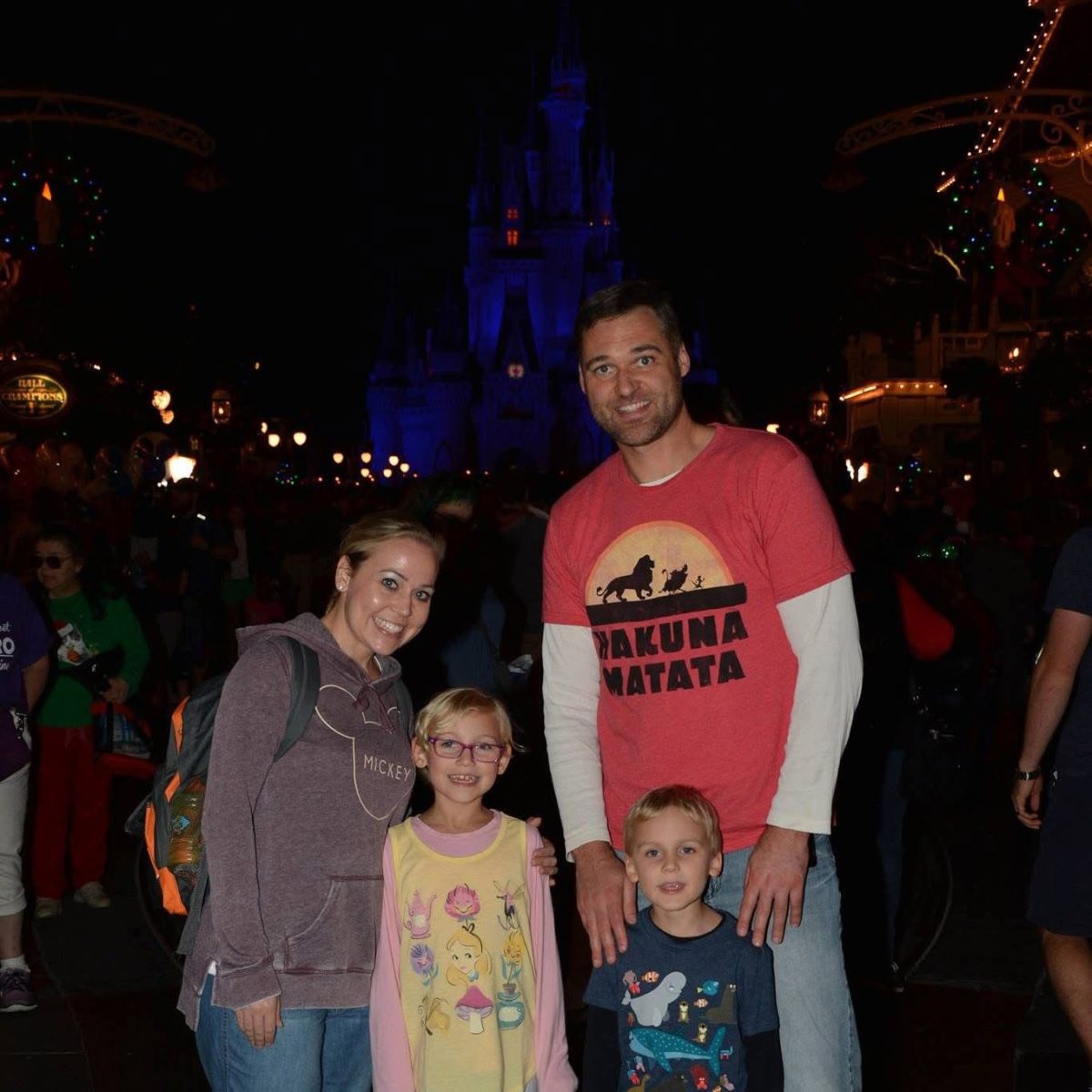 Elsa and her family pose at Disney World after a long day of walking the park's vibrant atmosphere and attractions. From food to the hidden secrets of the parks, she's been able to identify the Disney magic she once enjoyed.