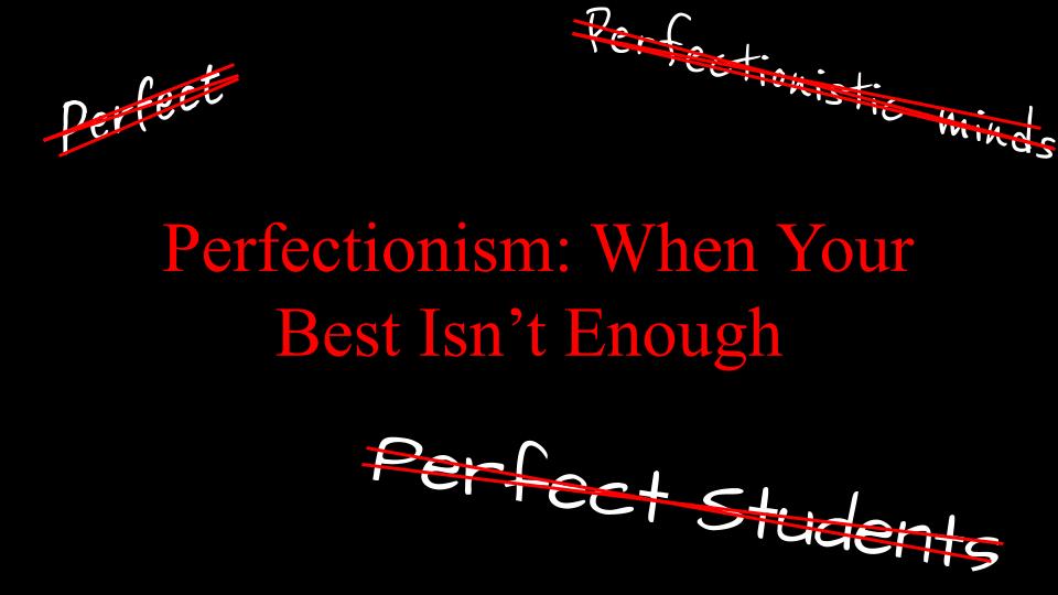 This documentary is about perfectionism. There are interviews with teachers, students and a social worker.