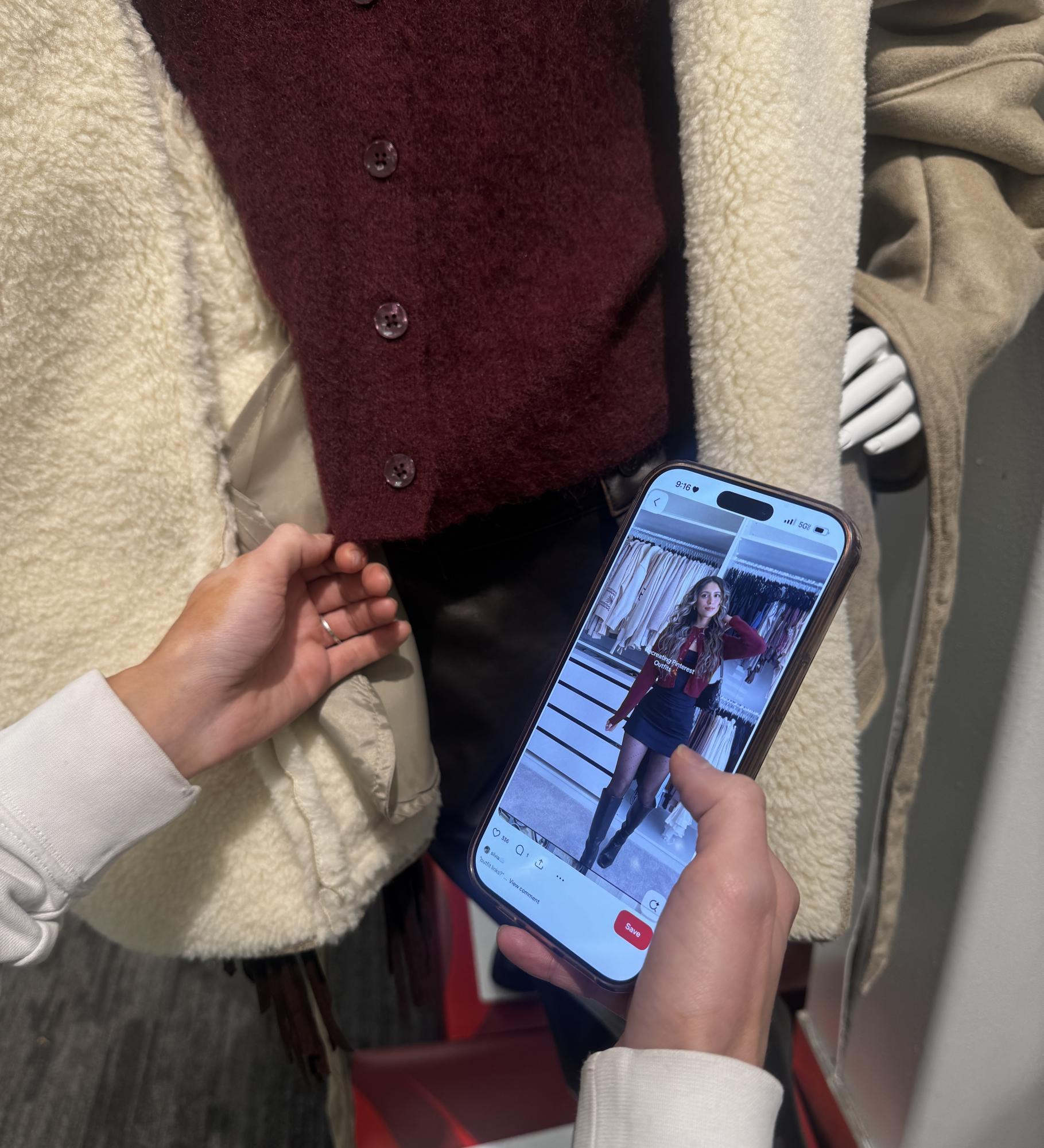 Student looks for shirt to match the trendy inspiration photo 