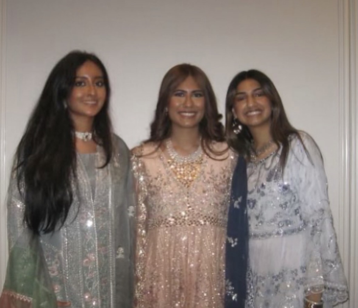 Siddiqui attends a traditional wedding with extended family to be in touch with her culture.