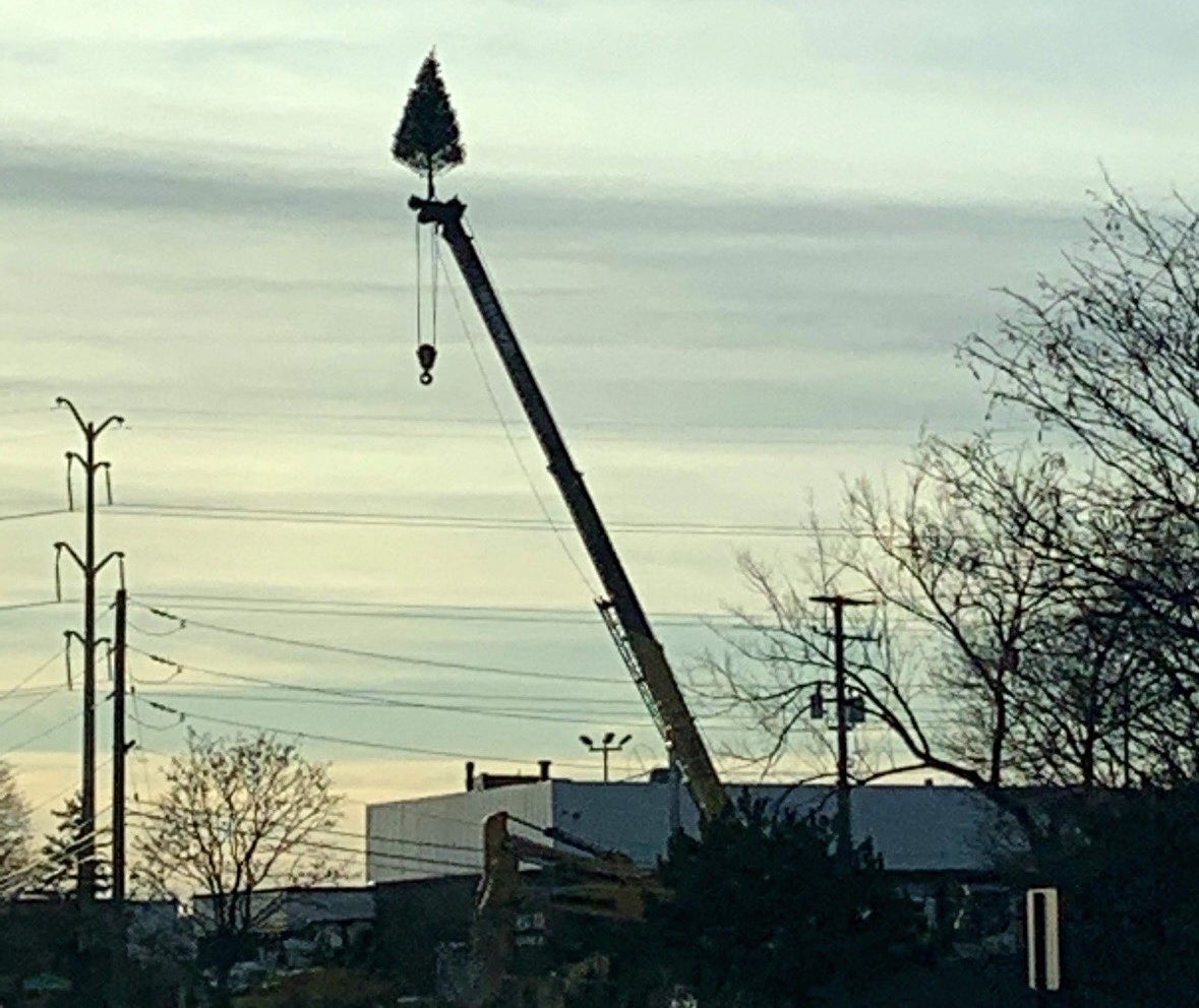 Perna admires the creativity required to build this display alongside the highway.