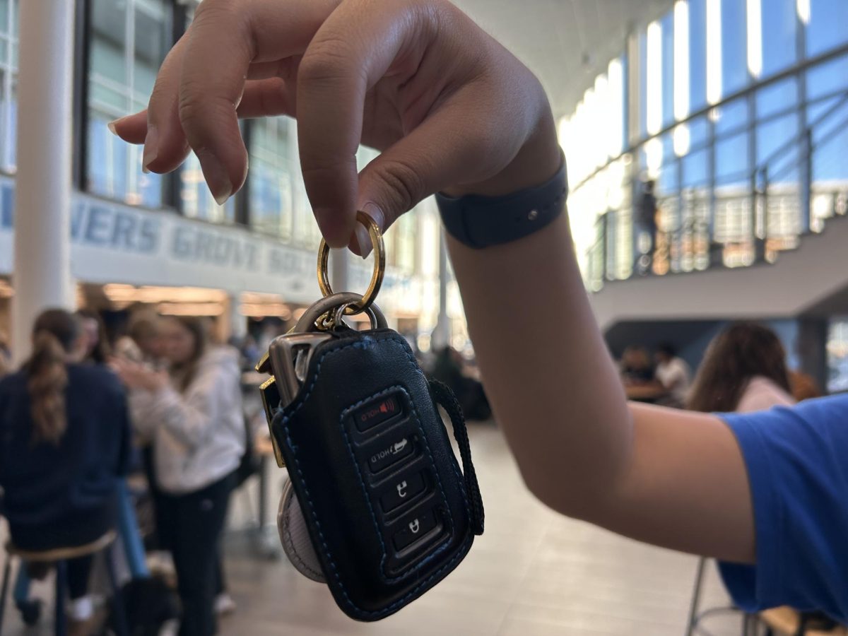 Senior Lyia Zhang received her car her junior year. She is one of many students who rely on cars for transport to and from school. 