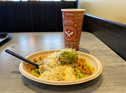 Pancheros pairs mouthwatering burrito bowls with soft drinks. 