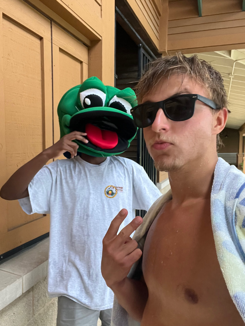 Senior Max Tylka worked at Cypress Cove Aquatic Park last summer.