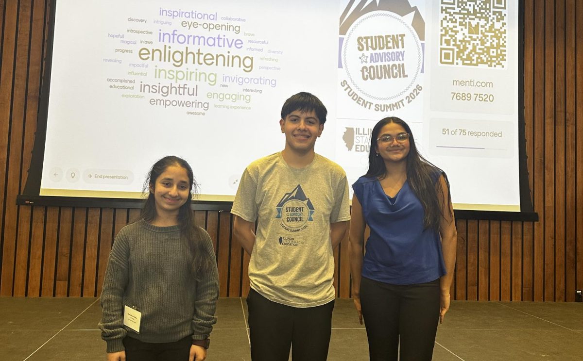 Pacheco, Sujith Kumar and Gupta represent DGS at the state level.  (Photo courtesy of Jennifer Martinez)