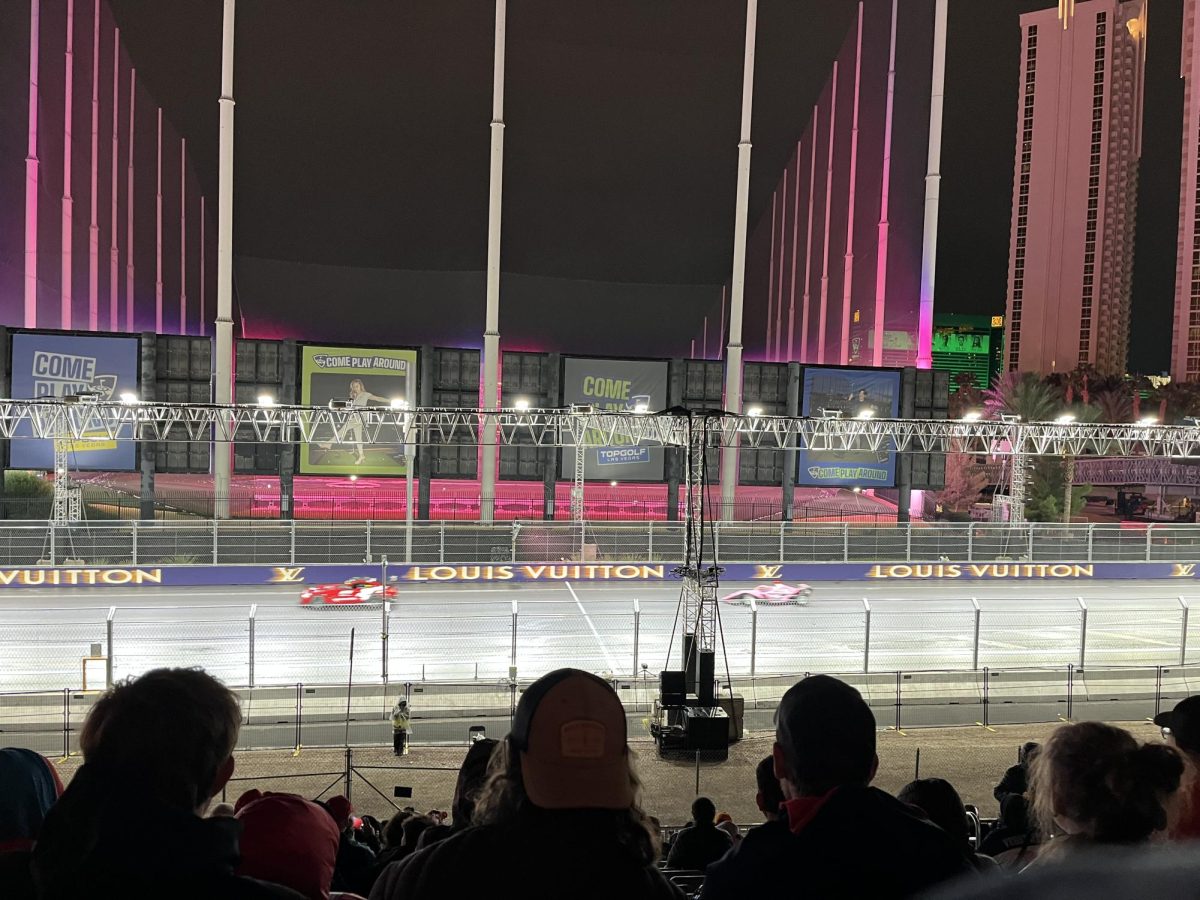 The main straight at the Las Vegas Grand Prix in November of 2025