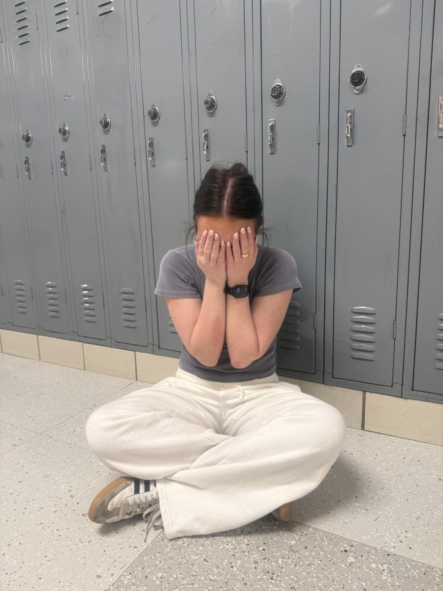 Senior Jillian Myers represents most seniors feeling very over the end of the year.