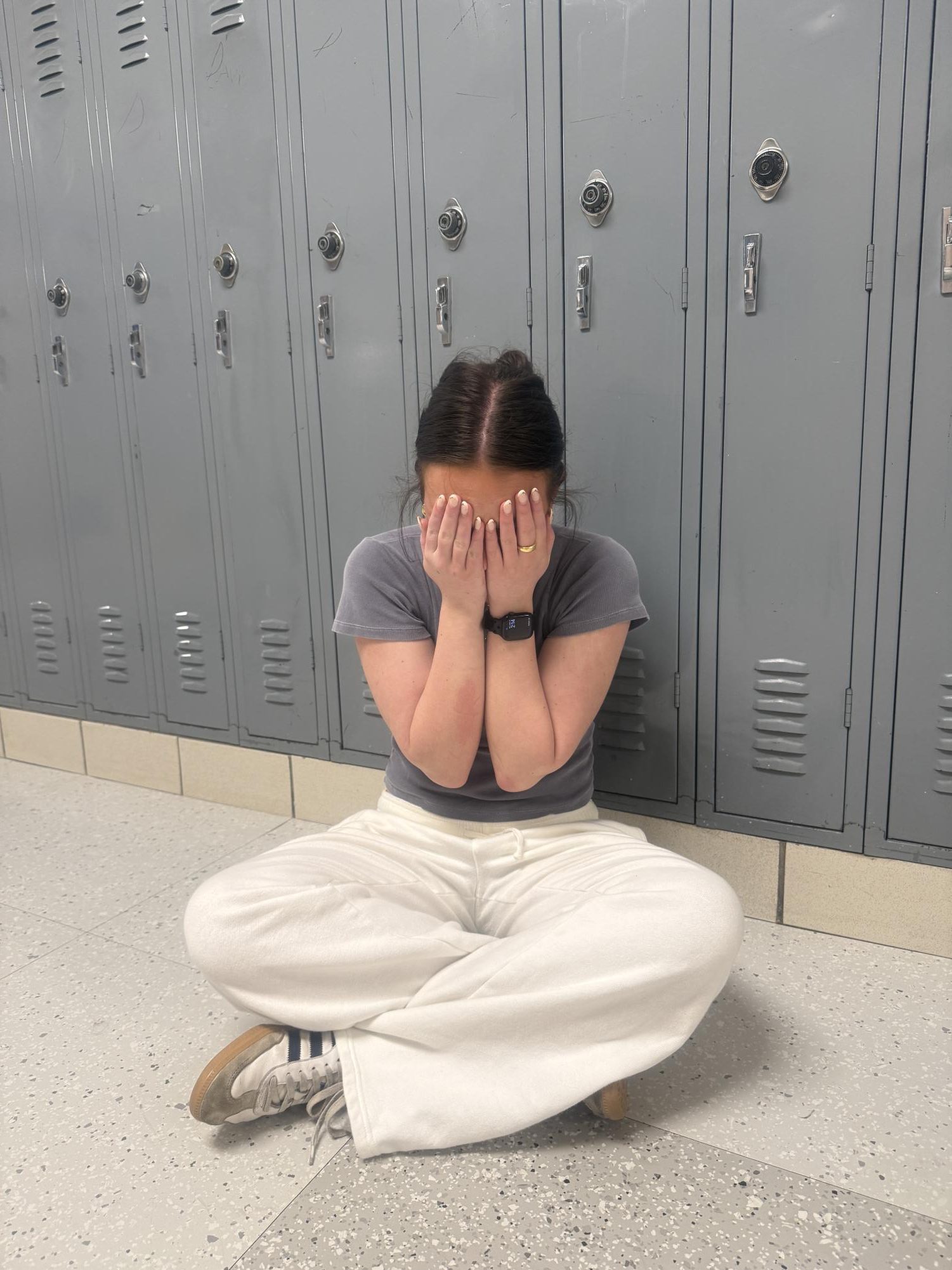 Senior Jillian Myers represents most seniors feeling very over the end of the year.