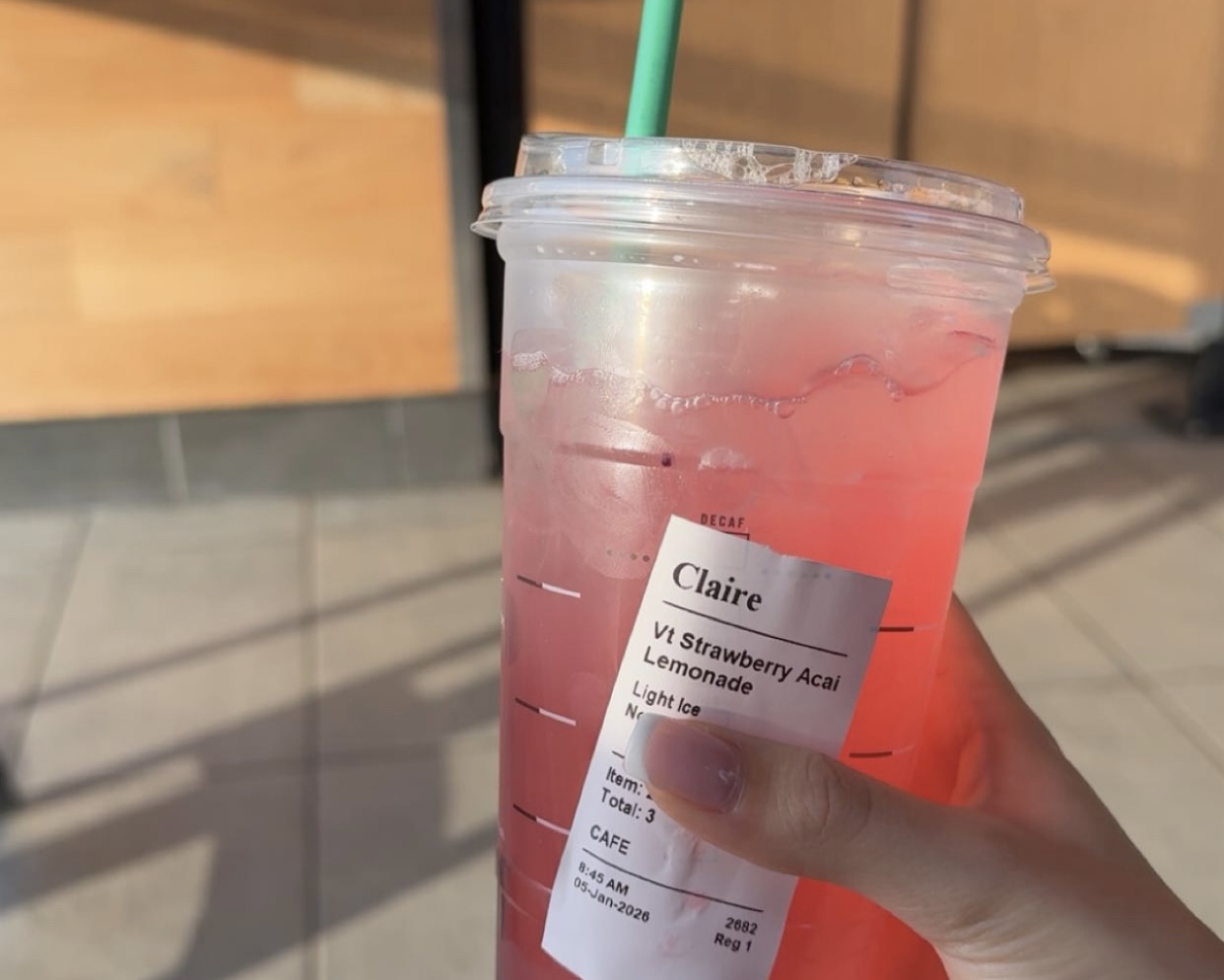 Starbucks' strawberry açaí refresher is the best drink on their menu.