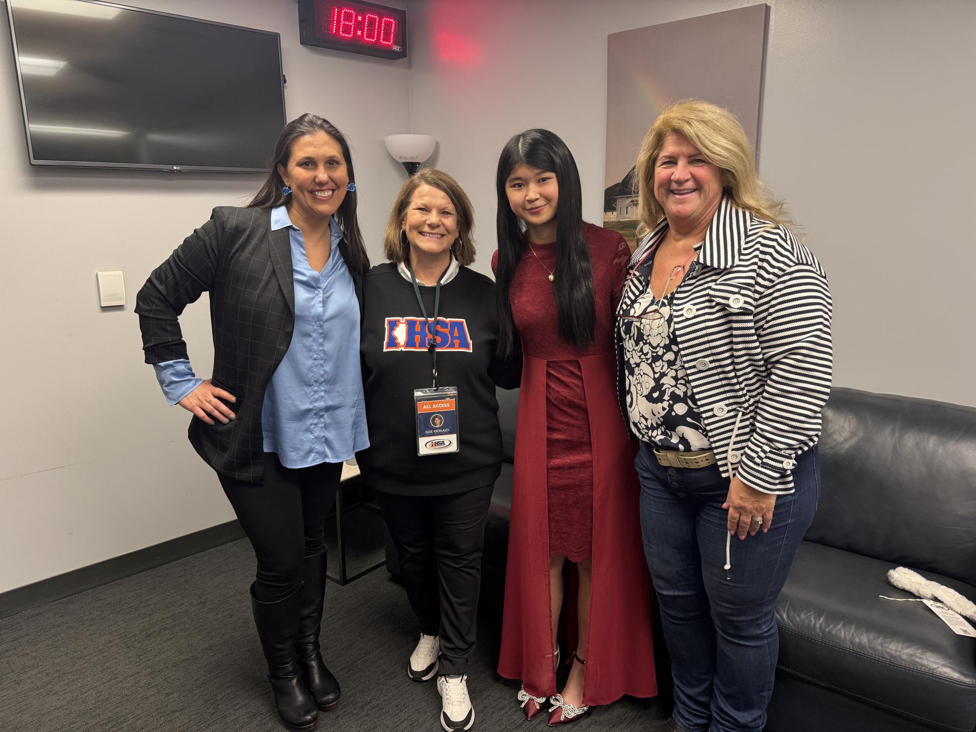 Jennifer Martinez, Suzy Knoblauch, Cristina Mariano, and Joy Belt-Roselieb gather in celebration of a standout performance.